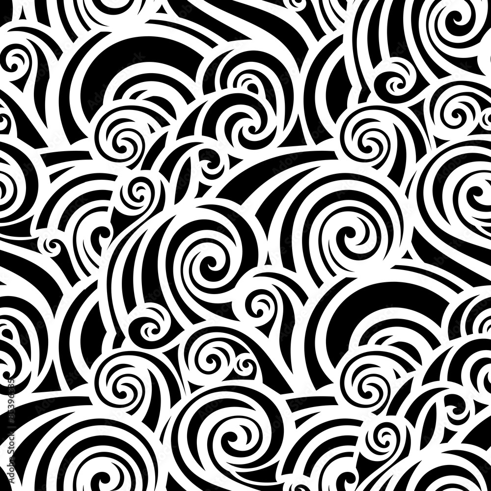 Vector Seamless Monochrome Ornate Pattern Vector Seamless Monochrome Ornate Pattern