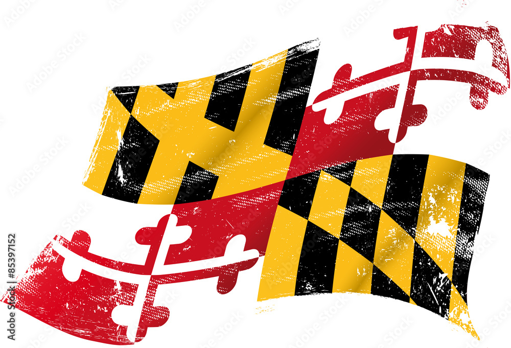 Fototapeta premium Maryland grunge flag