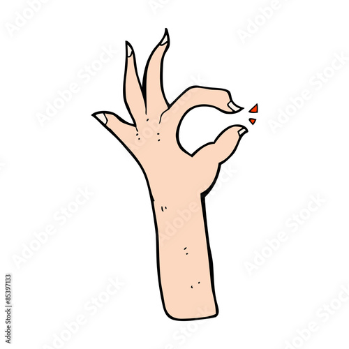 cartoon most excellent hand gesture