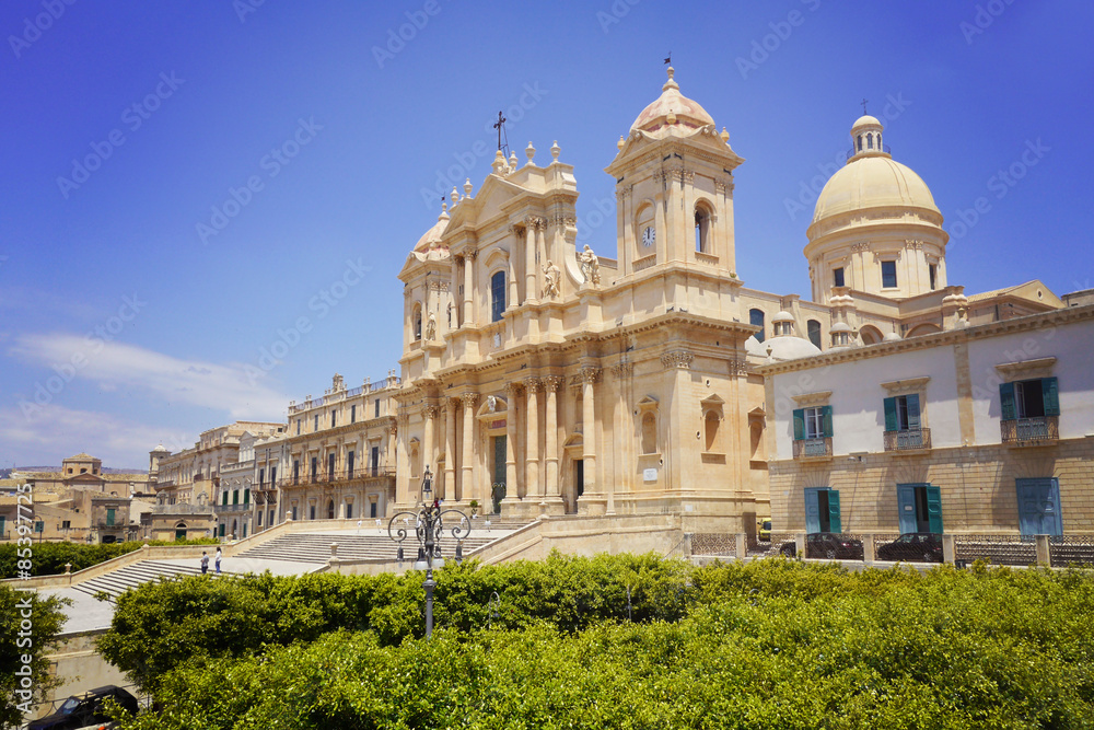 cathédrale, ville de Noto, Sicile