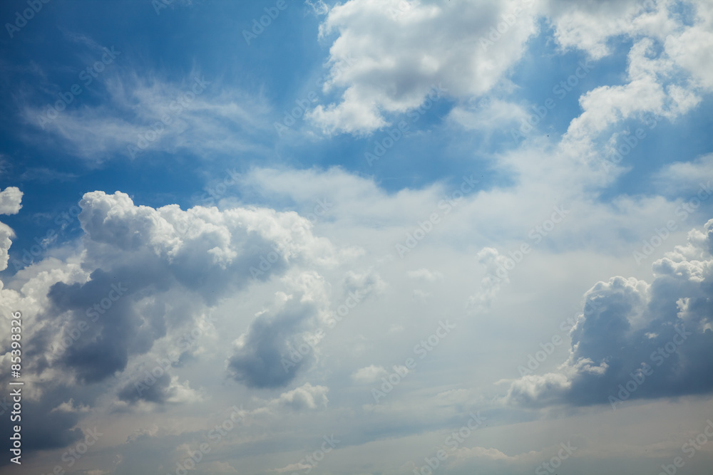 Obraz premium blue sky with cloud closeup