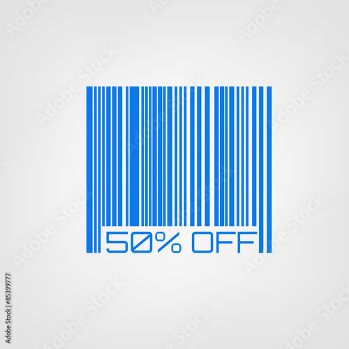Bar code with sale or discount label