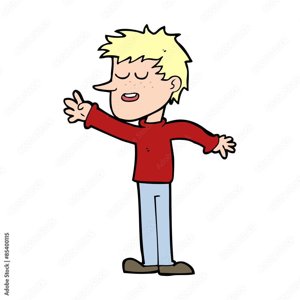 cartoon happy man reaching cartoon happy man reaching