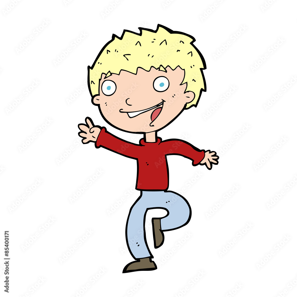 cartoon excited boy cartoon excited boy