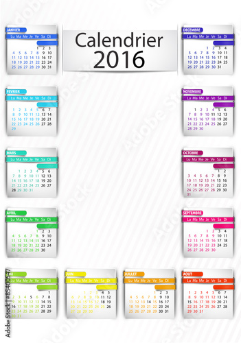 calendrier 2016 multicolore vertical