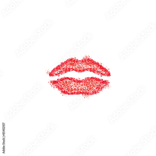 lips illustration template logo, easy editable
