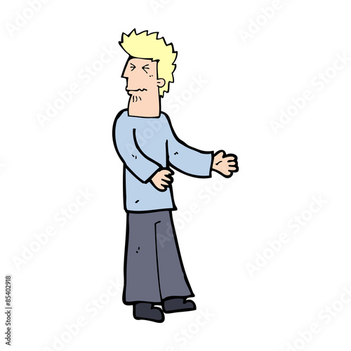 cartoon disgusted man