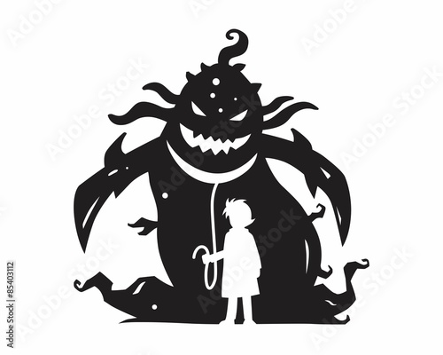 mysterious black monster mysterious figure