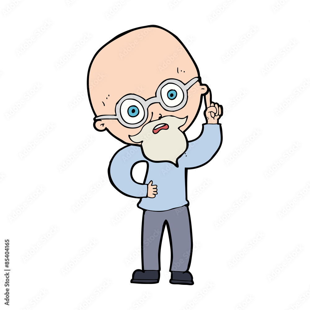 cartoon old man