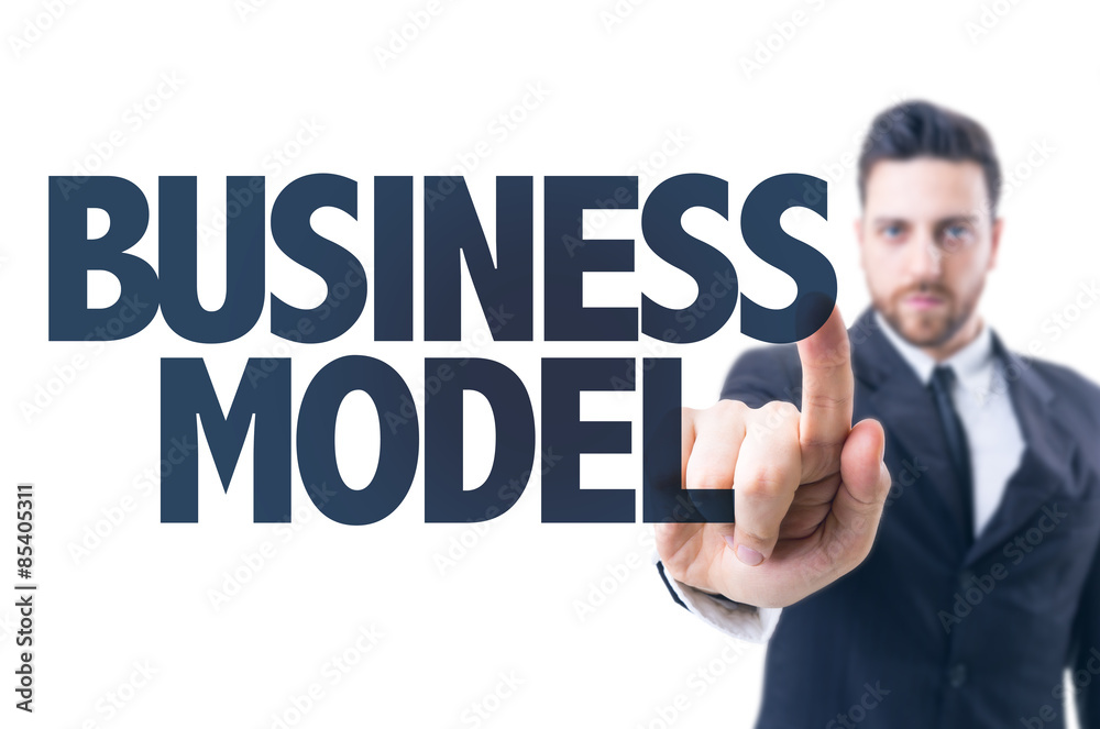 Business man pointing the text: Business Model