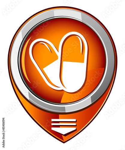 Pills orange pointer