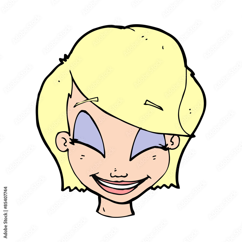 cartoon pretty female face cartoon pretty female face