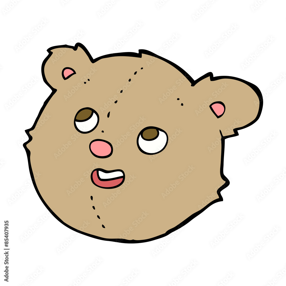 Obraz premium cartoon teddy bear head