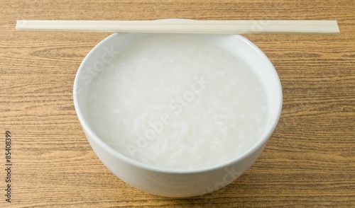 Asian Soft Boiled Rice or Rice Porridge