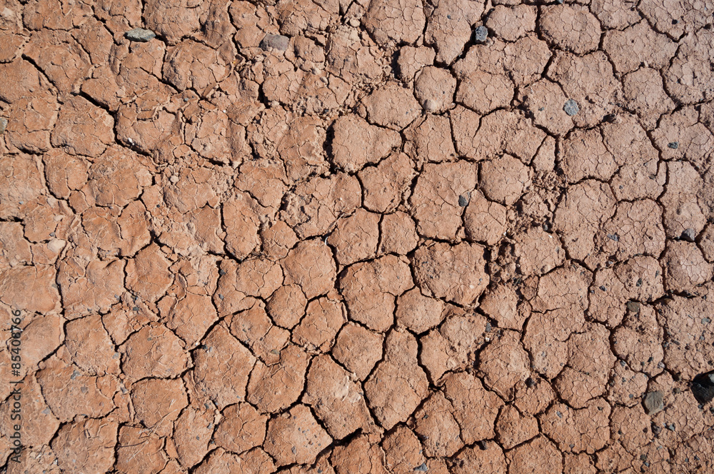 Fototapeta premium Closeup of dry soil texture