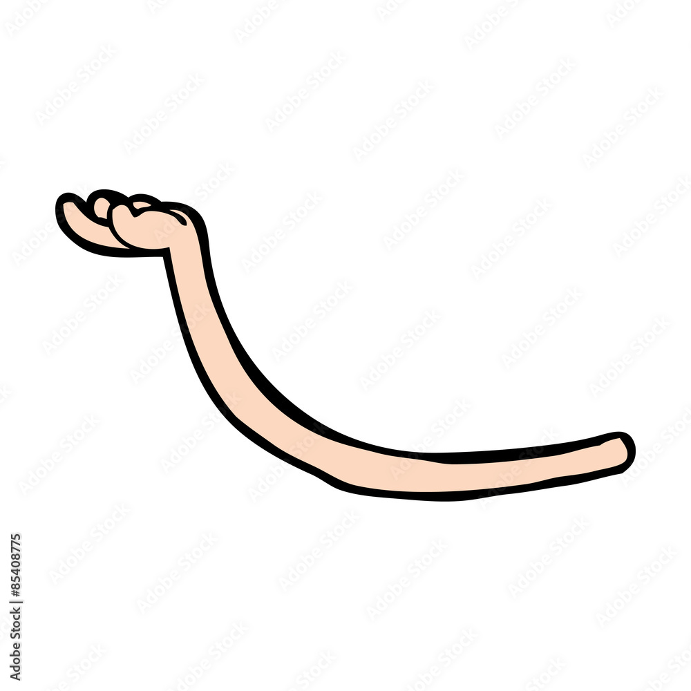 Fototapeta premium cartoon arm gesture