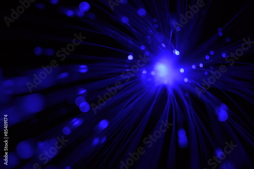 
Blue lamp with optical fiber