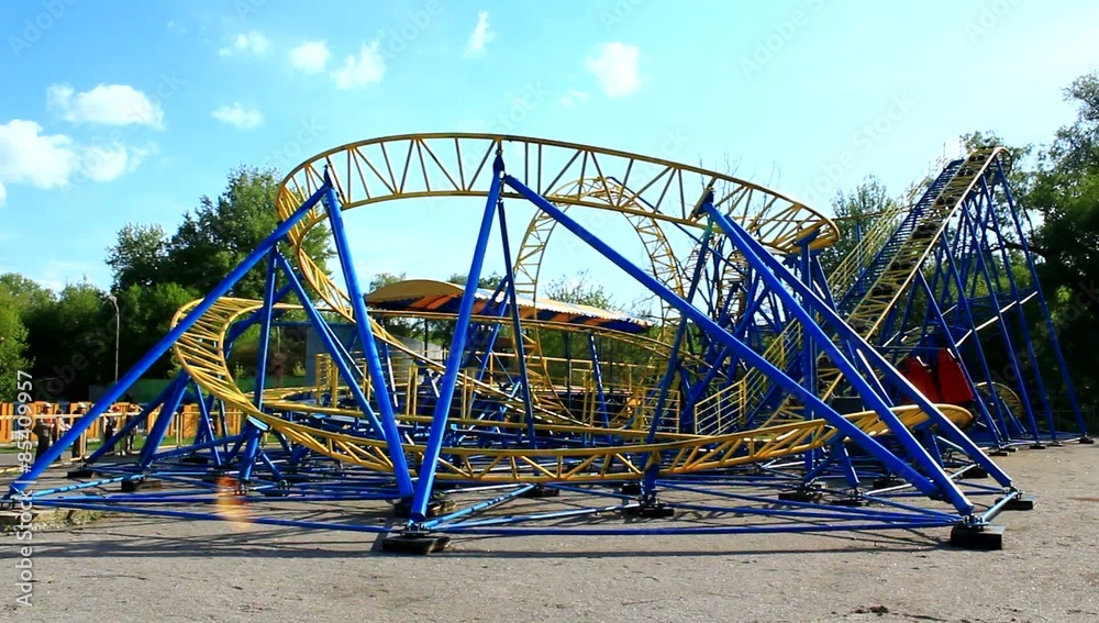 attraction small roller-coaster in Ukraine attraction small roller-coaster in Ukraine