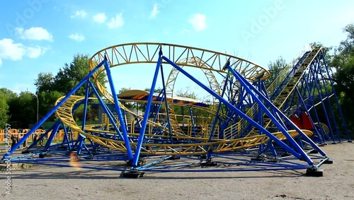 attraction small roller-coaster in Ukraine
