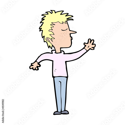 cartoon dismissive man