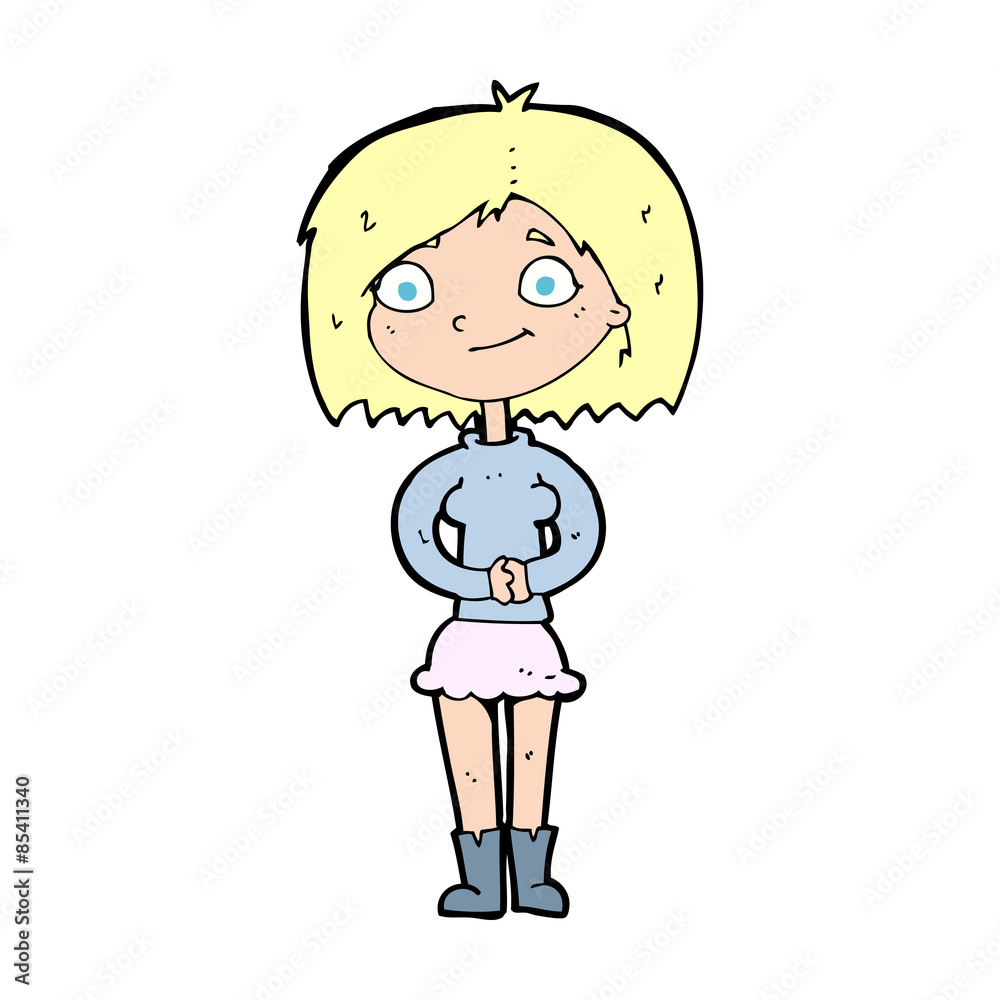 cartoon happy woman cartoon happy woman