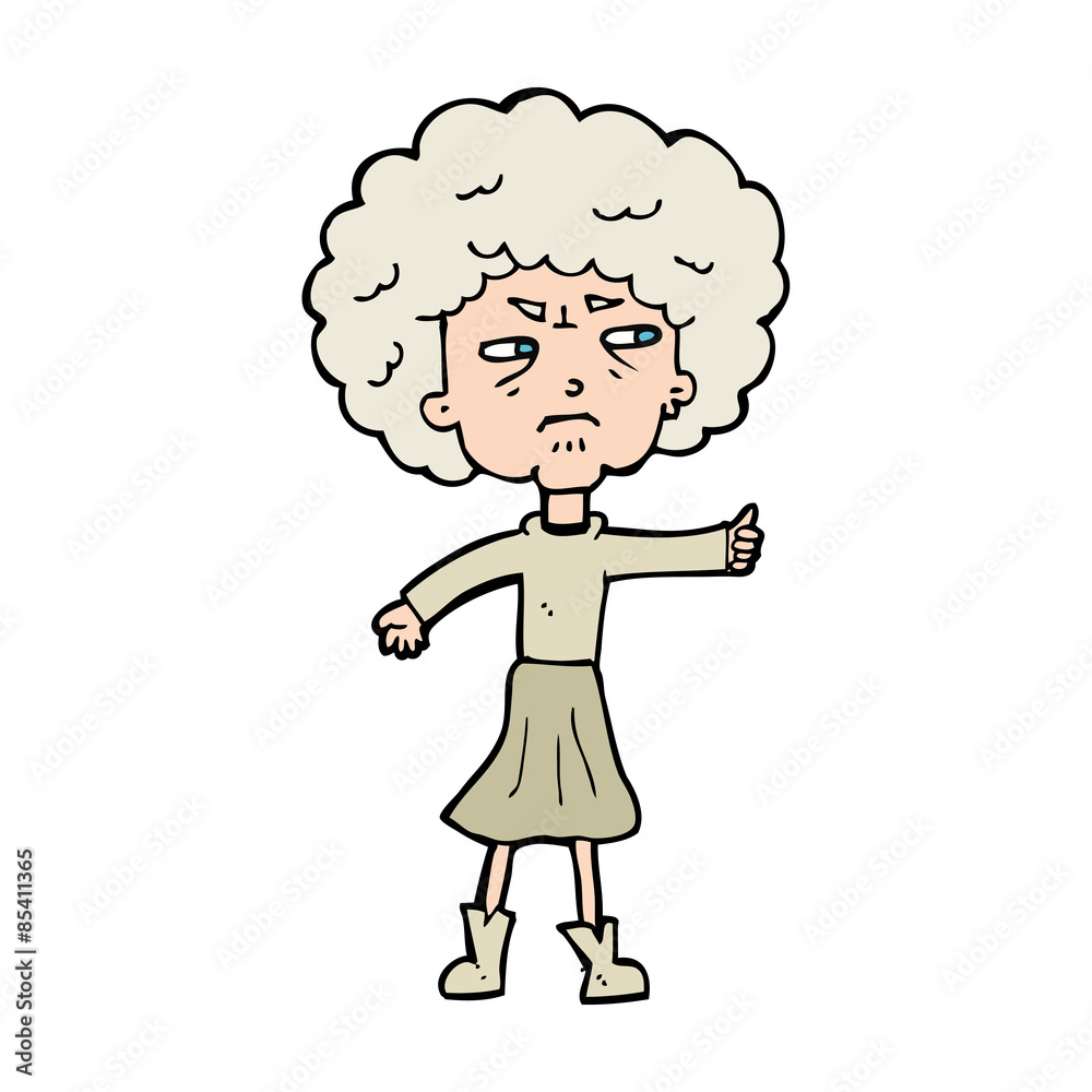 cartoon annoyed old woman cartoon annoyed old woman