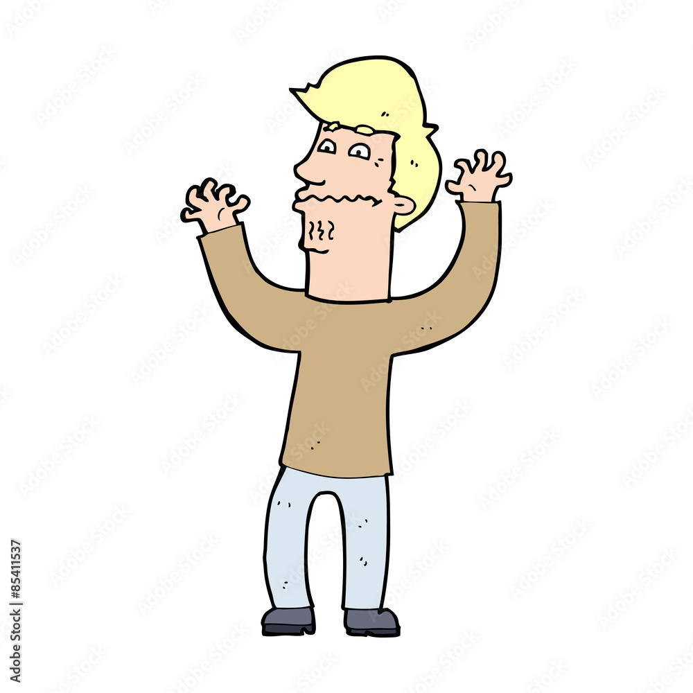 cartoon nervous man cartoon nervous man