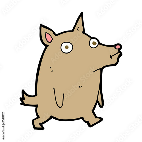 cartoon funny little dog