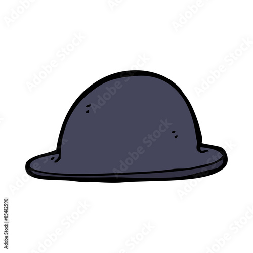 cartoon old bowler hat