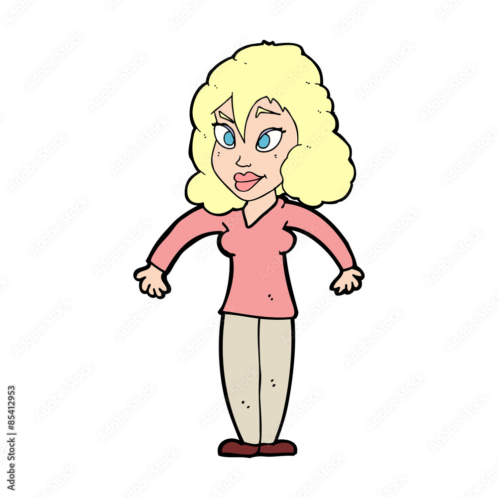cartoon woman shrugging shoulders cartoon woman shrugging shoulders