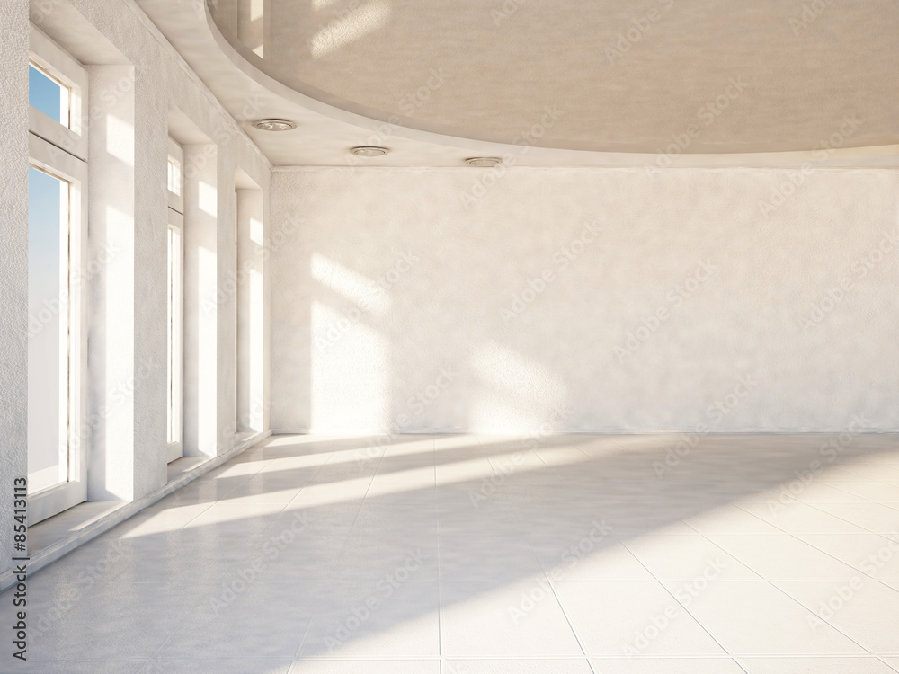 Obraz premium empty room with a big window
