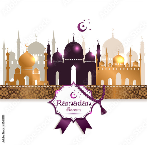 Vector illustration arabic ramadan kareem frame, design celebrat