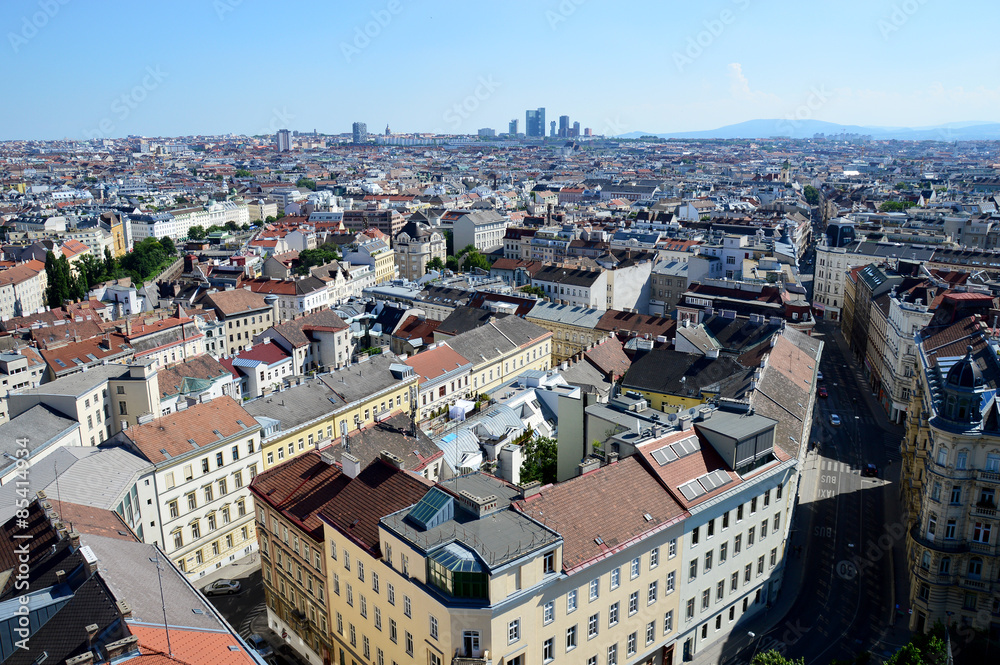 Obraz premium Blick über die Dächer von Wien