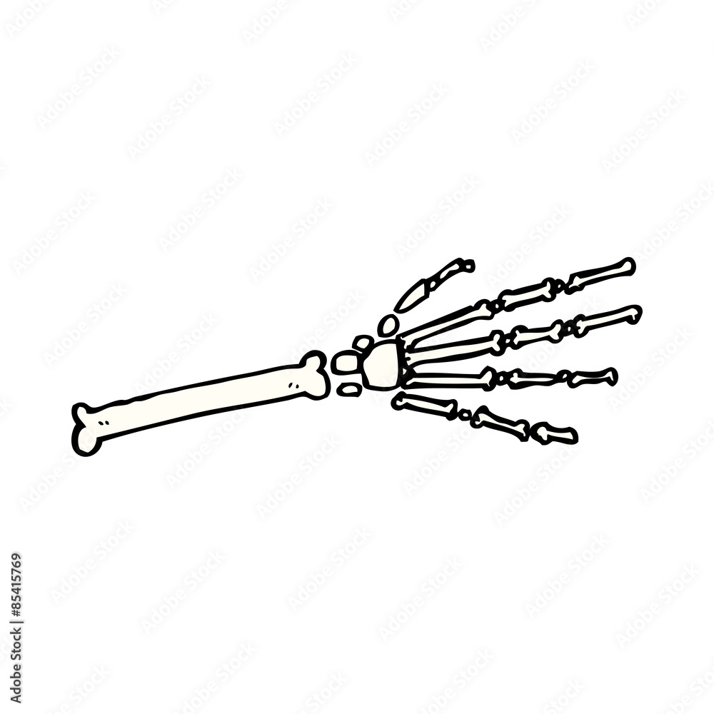 cartoon skeleton hand cartoon skeleton hand