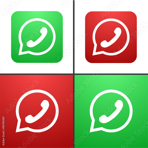 Vector modern phone icon set