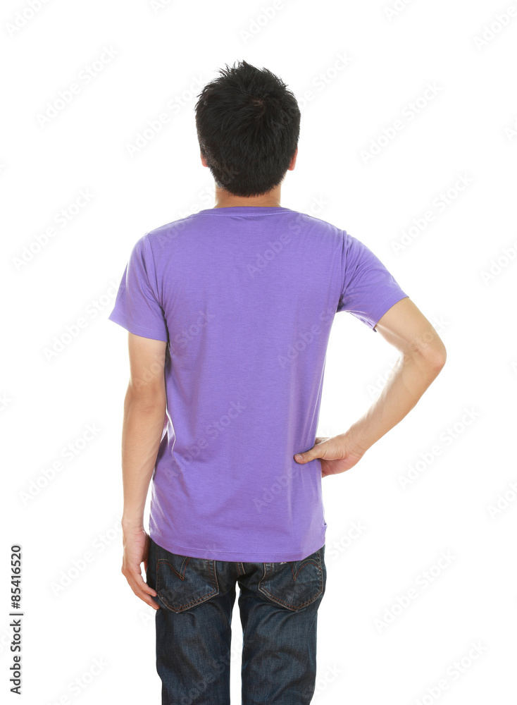 man with blank t-shirt man with blank t-shirt