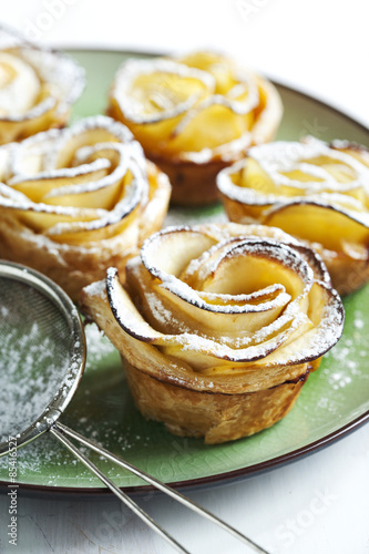 Apple roses. Cakes Apple Roses made from puff pastry with apple