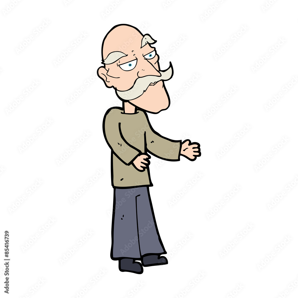 cartoon old man with mustache cartoon old man with mustache