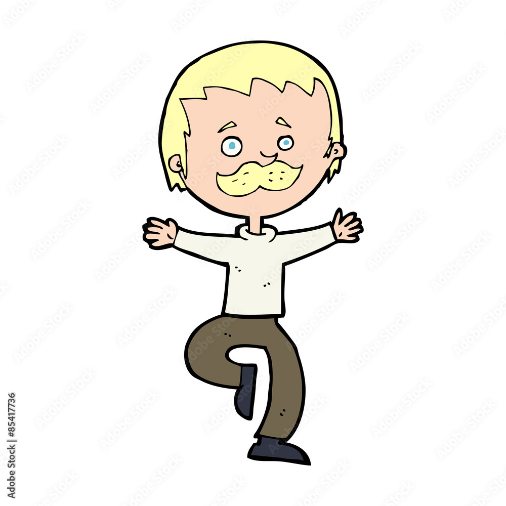 cartoon dancing man with mustache cartoon dancing man with mustache