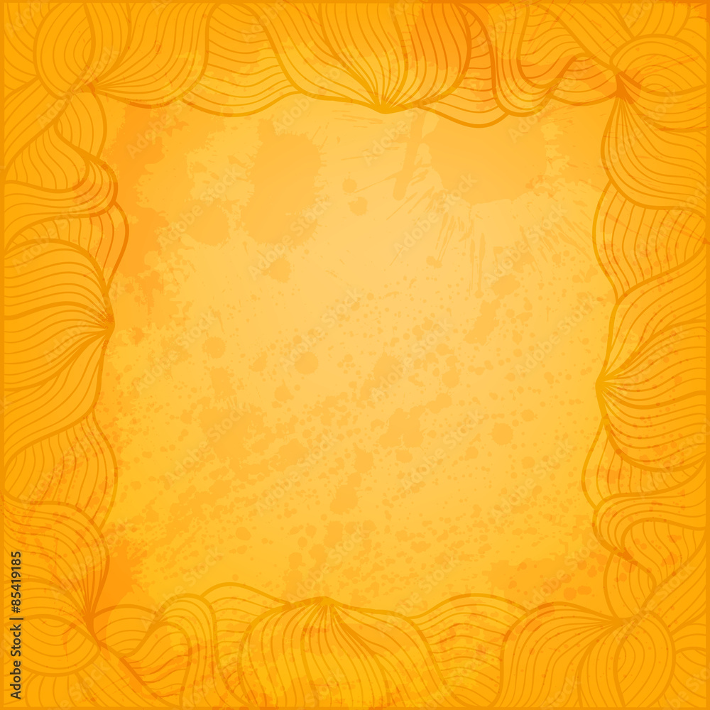 Abstract vector background with hand drawn frame and artistic gr Abstract vector background with hand drawn frame and artistic gr