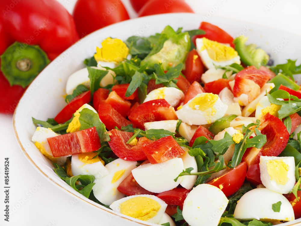 Fresh summer salad in bowl Fresh summer salad in bowl