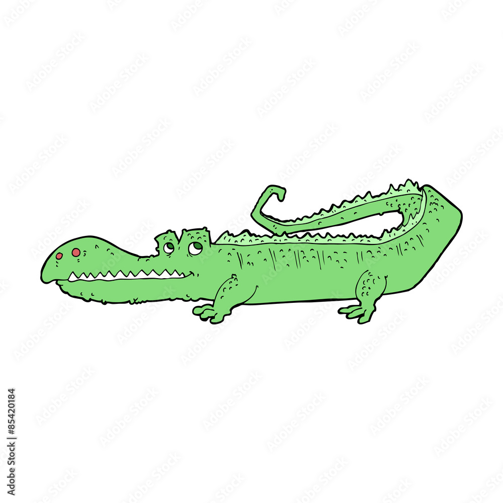 Obraz premium cartoon crocodile