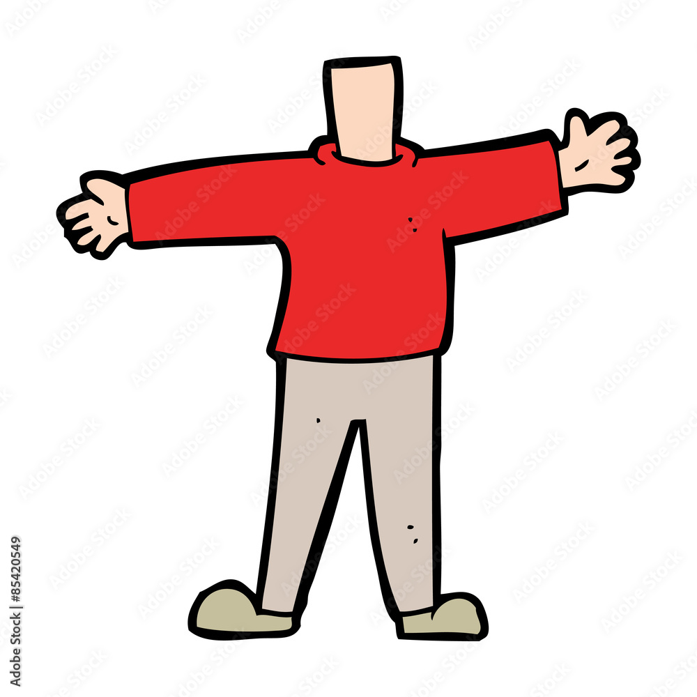 cartoon male body (mix and match cartoons or add own photo head)