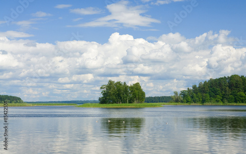 Landscape with reflection in water