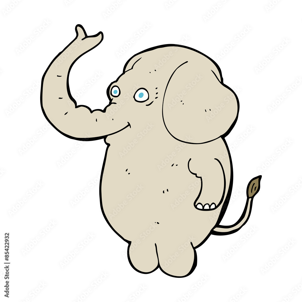 Fototapeta premium cartoon funny elephant