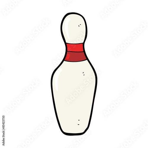 cartoon ten pin bowling skittle
