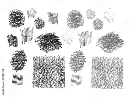 Set of vector pencil hatching