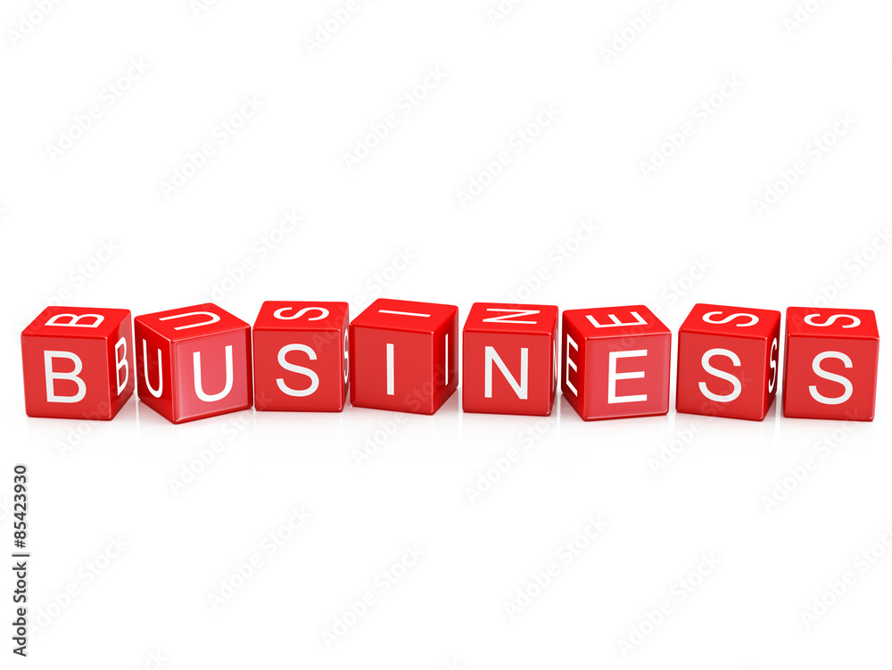 Business- Alphabet blocks isolated Business- Alphabet blocks isolated