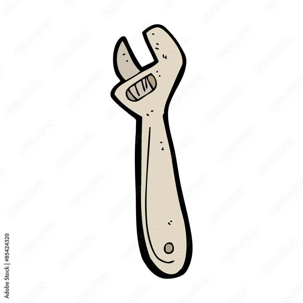 cartoon adjustable spanner