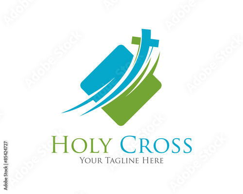 Cross vector logo design template.  Template logo for churches and Christian organizations cross . Calvary cross church logo .